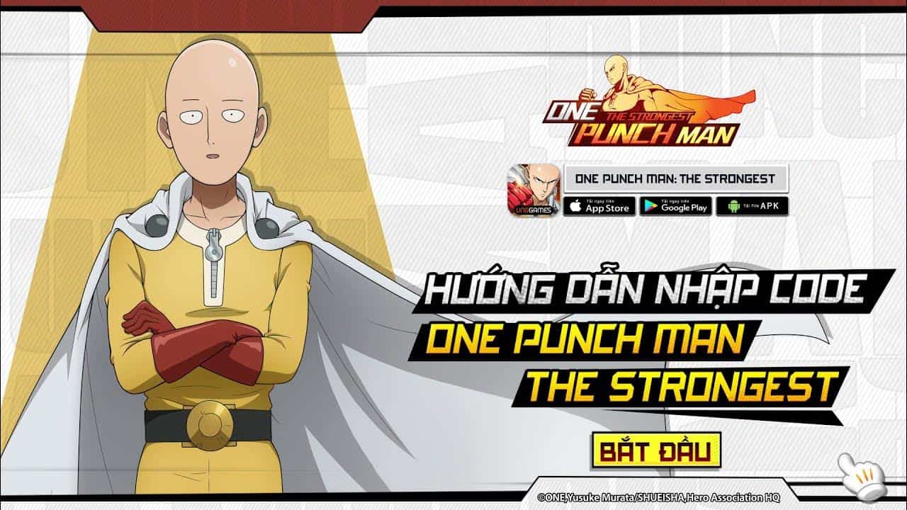 HƯỚNG DẪN NHẬP CODE ONE PUNCH MAN THE STRONGEST